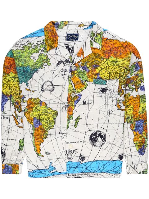 SAINT MXXXXXX chemise World Map à col cranté 
