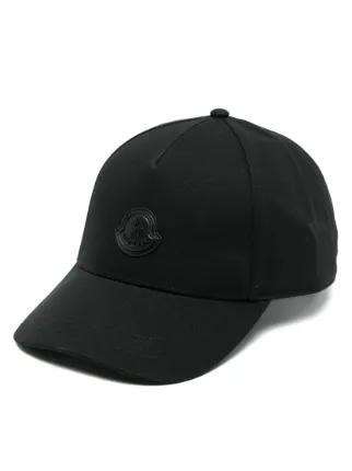 Moncler logo patch Baseball Cap Black FARFETCH