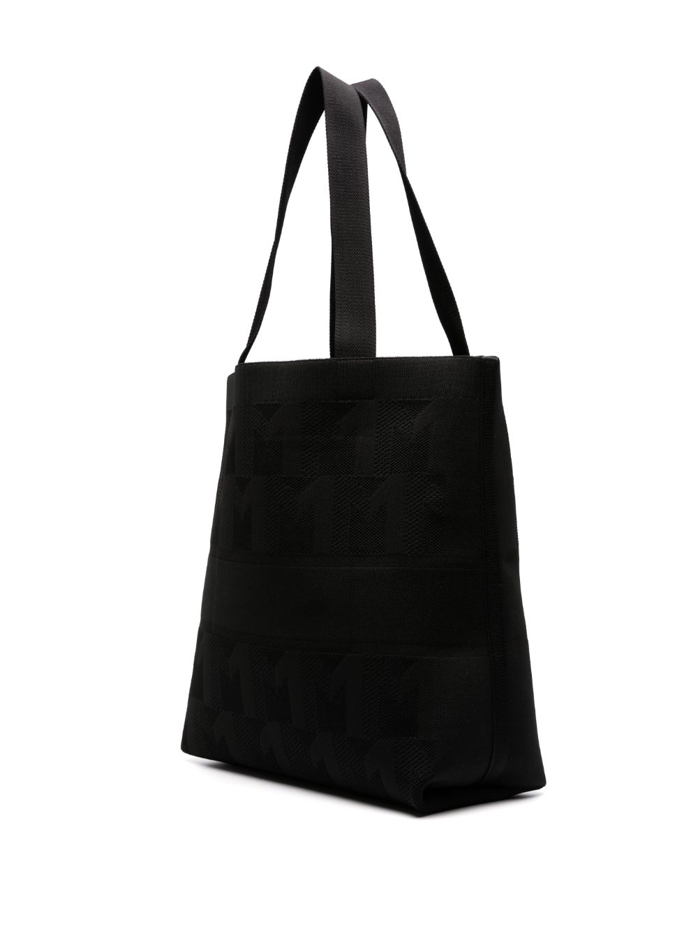 Shop Moncler Monogram-jacquard Tote Bag In Black
