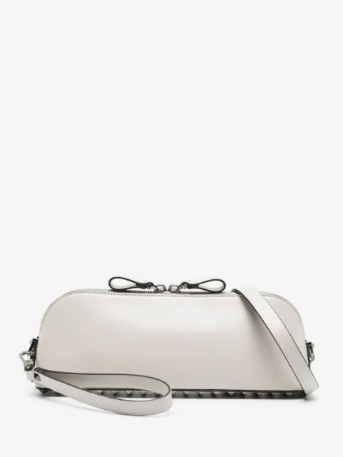 Valentino Garavani rockstud-detail leather clutch bag