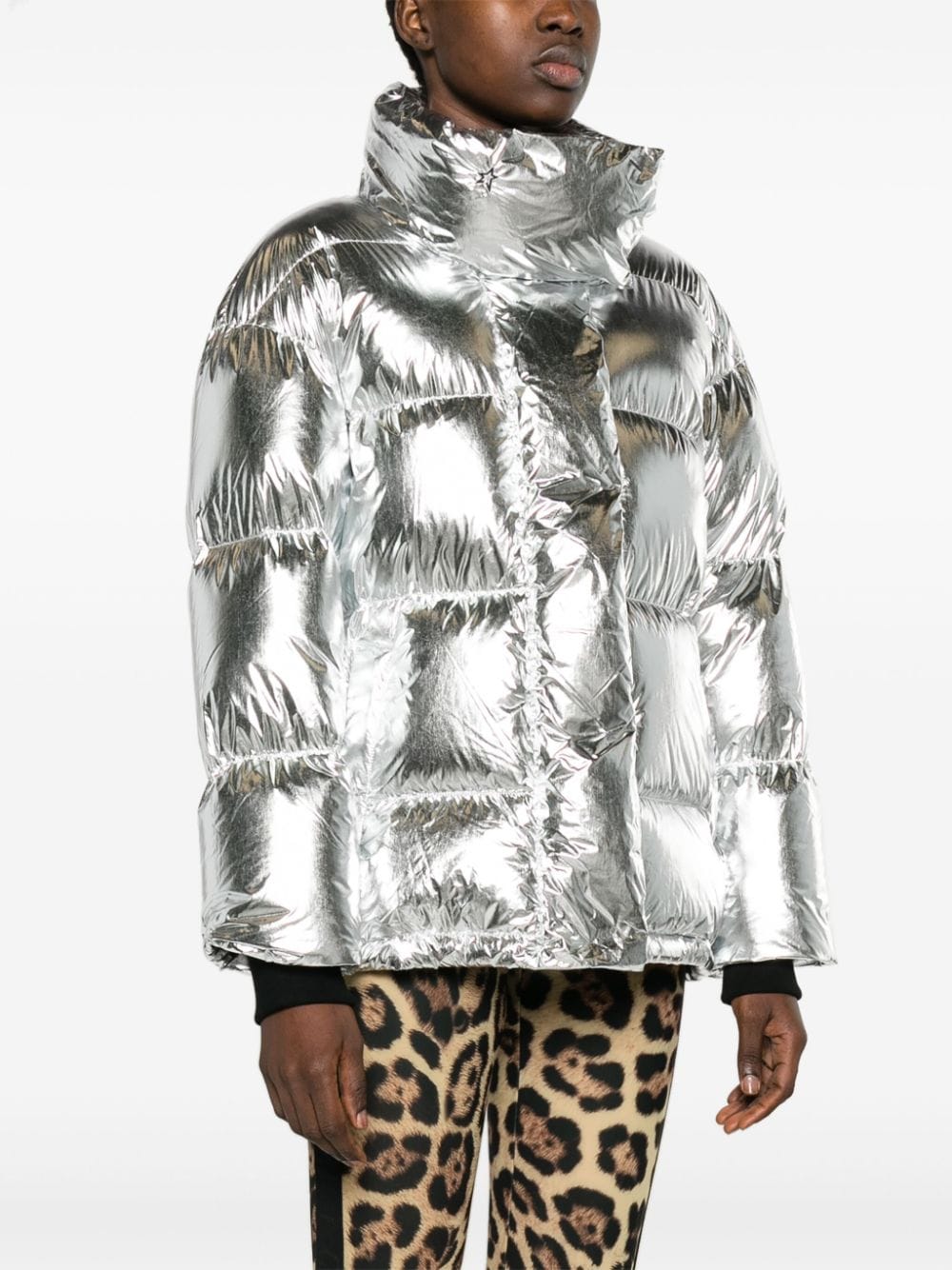 Shop Perfect Moment Oversized Parka Ii Ski Jacket In Silver