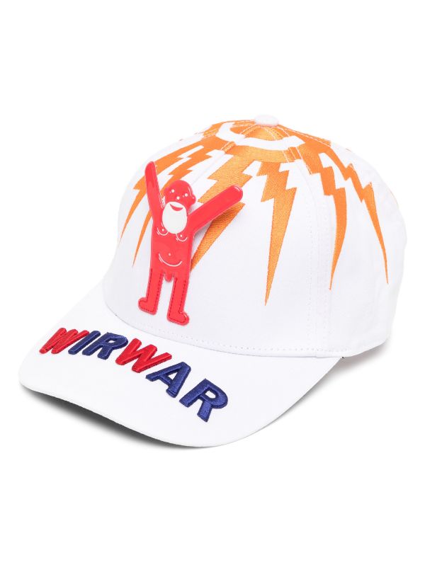 Walter Van Beirendonck W-appliqué Cotton Cap - Farfetch