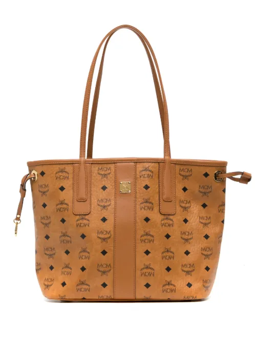 Petit sac cabas Liz à motif monogrammé - MCM - Modalova