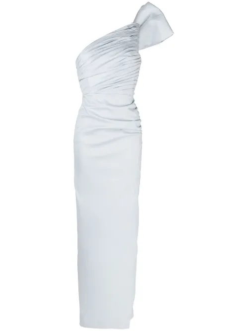 Robe froncée Olive à détails de nœuds - Rachel Gilbert - Modalova