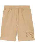 Burberry Equestrian Knight-detail cotton track shorts - Neutrals