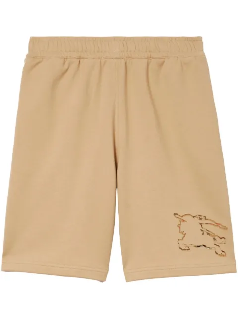 Burberry Equestrian Knight-detail cotton track shorts