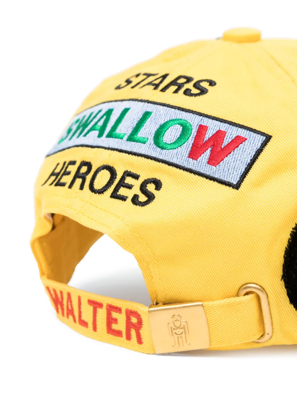 Walter Van Beirendonck screw-appliqué embroidered cap - Geel