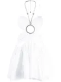 AREA cut-out crystal-embellished minidress - White