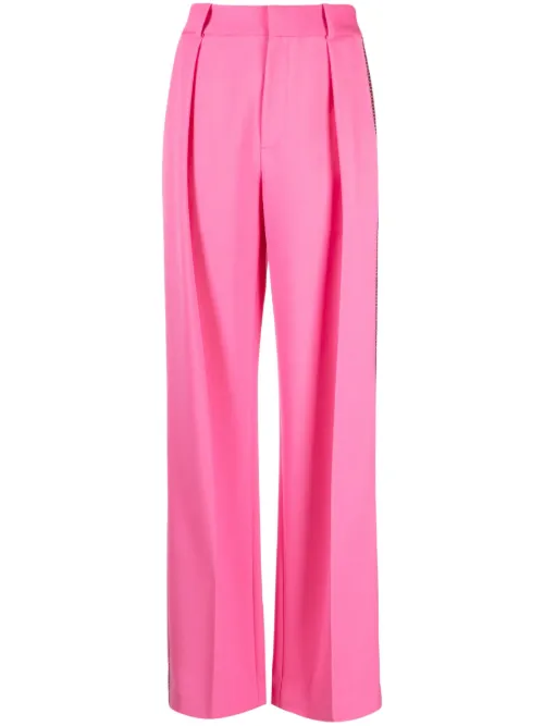Pantalon palazzo à ornements en cristal - AREA - Modalova