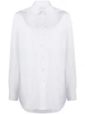 AREA Heart-Bib Tuxedo cotton shirt - White