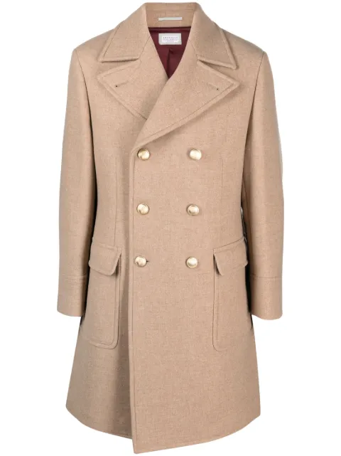 Brunello Cucinelli double-breasted wool-blend coat