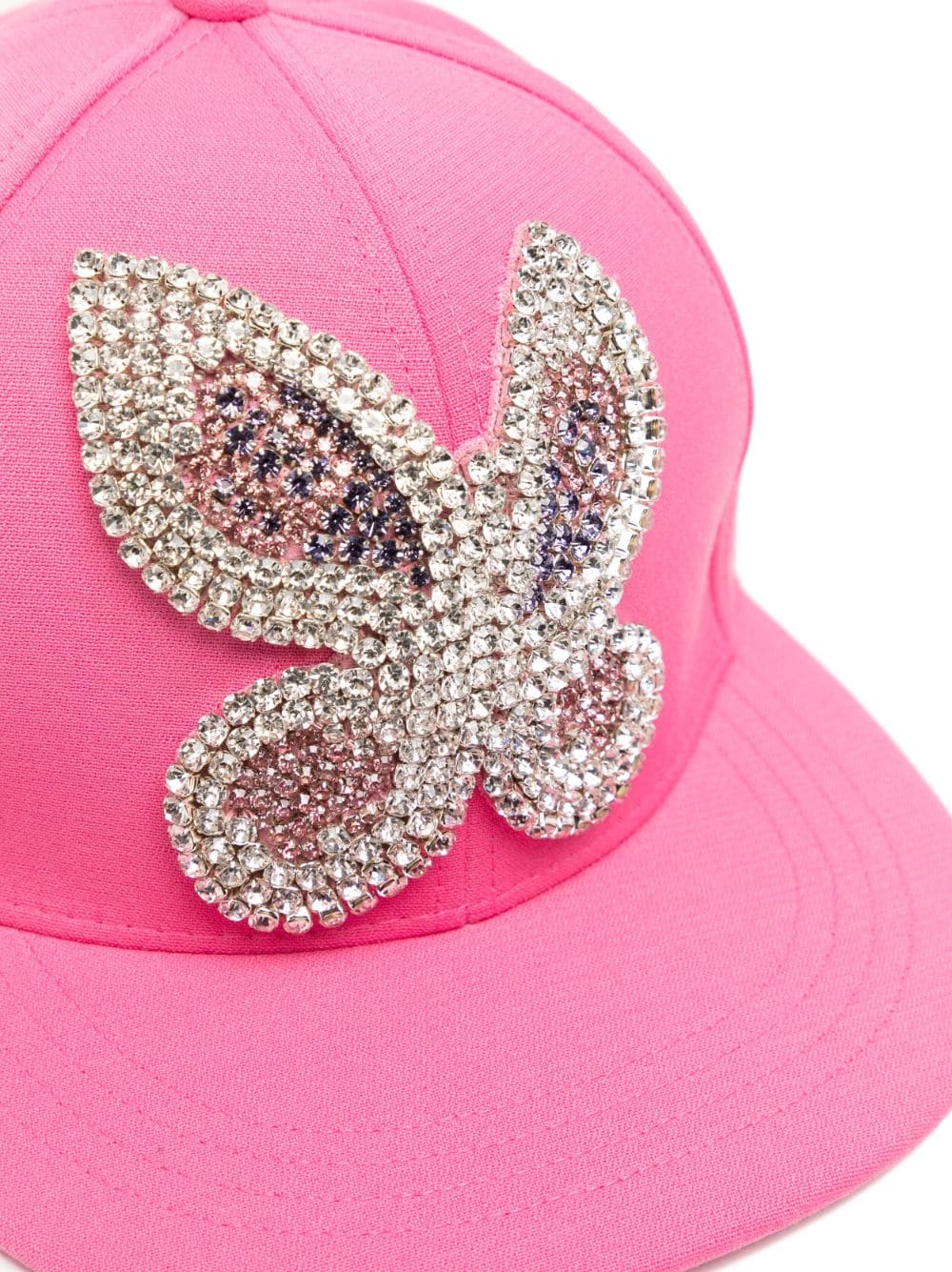 Shop Area Crystal-embellished Butterfly Cap In Pink