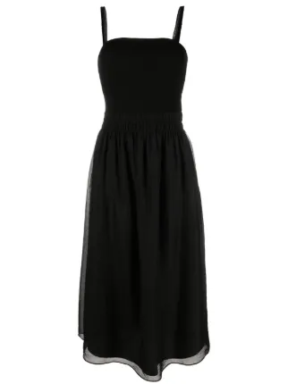 Vince square-neck Sleeveless Midi Dress - Farfetch