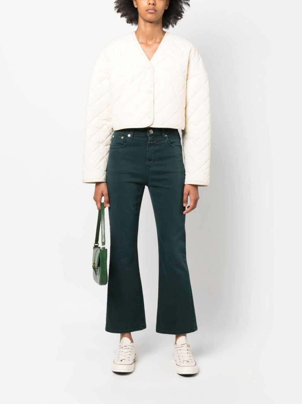 Shop Closed Cropped Straight-leg Jeans In Grün