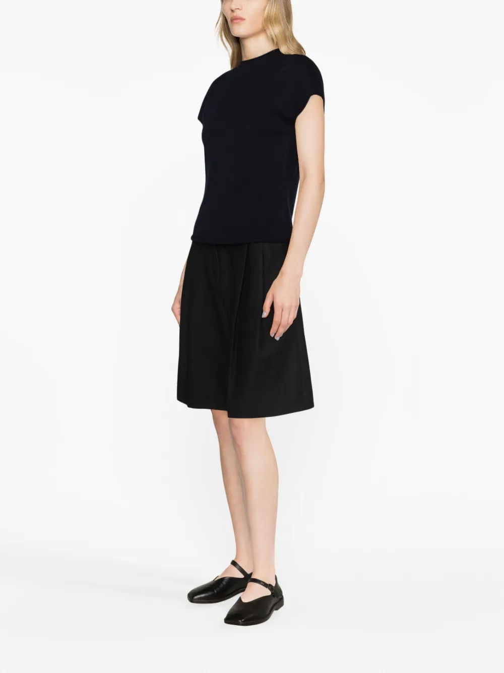 Short-Sleeve Wool-Blend T-Shirt