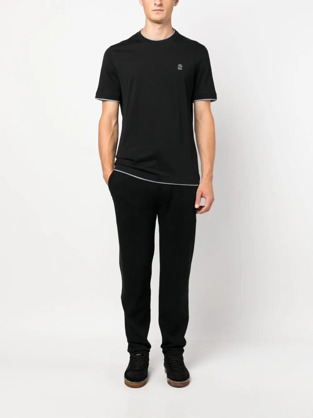 Brunello Cucinelli drawstring-waist track pants - Zwart