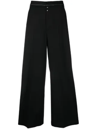 MM6 Maison Margiela ワイド テーラードパンツ | ブラック | FARFETCH JP