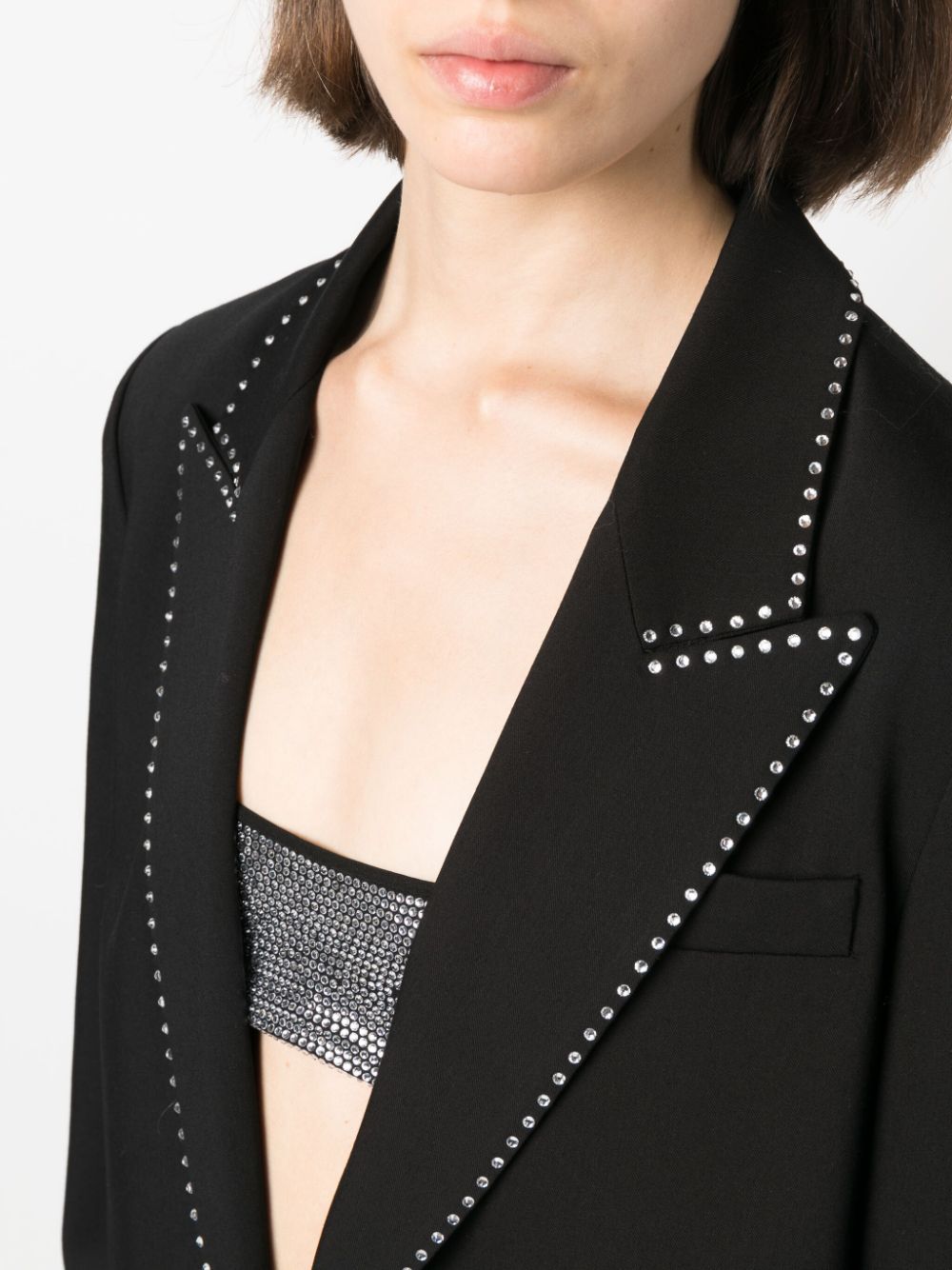 Shop Forte Forte Embellished Single-breasted Blazer In Black