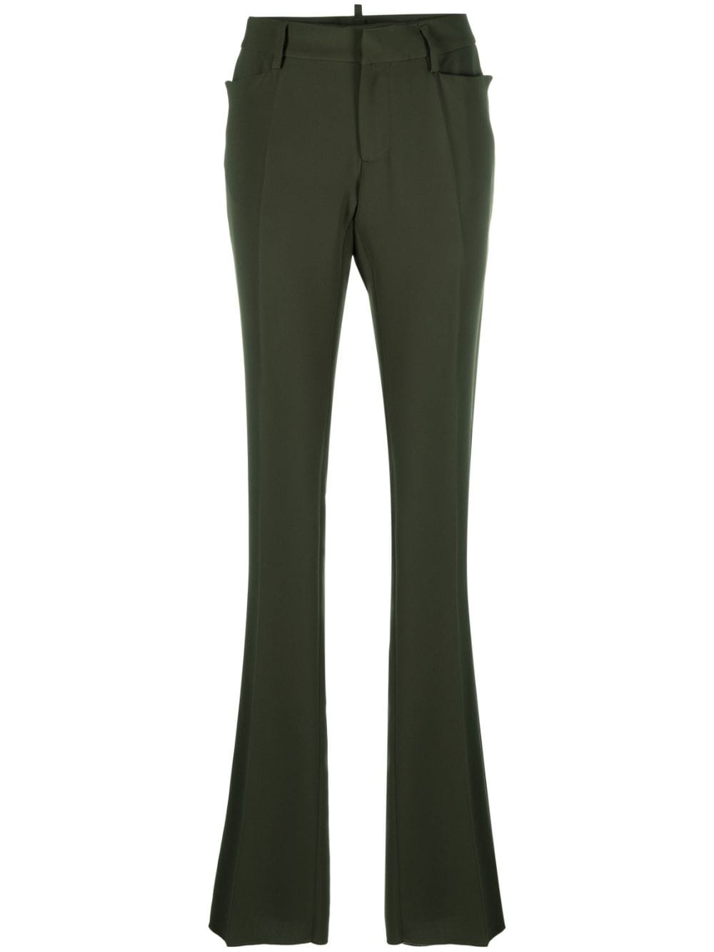 Dsquared2 Pressed-crease Trousers In Green