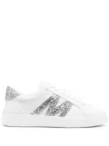 Moncler Monaco glitter-embellished sneakers - White