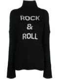 Zadig&Voltaire funnel-neck intarsia-knit jumper - Black