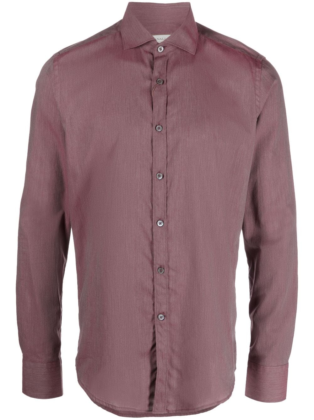 Canali Long-sleeved Shirt In Purple