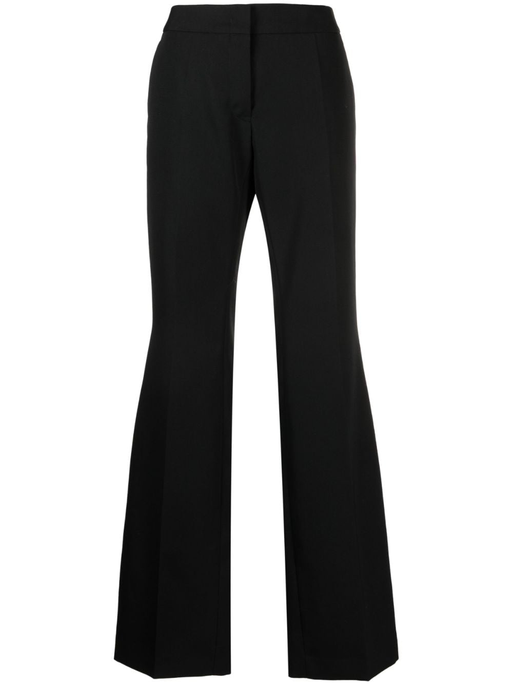 mid-rise flared tailored trousers