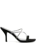 Stuart Weitzman Strapeze 85mm crystal-embellished sandals - Black