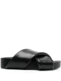 Jil Sander cross-over leather sandals - Black