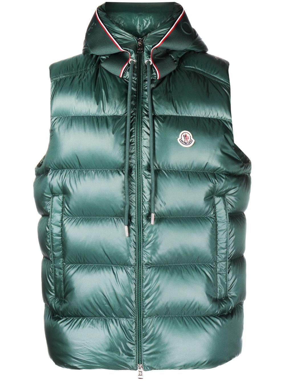 MONCLER QUILTED HOODED DOWN GILET