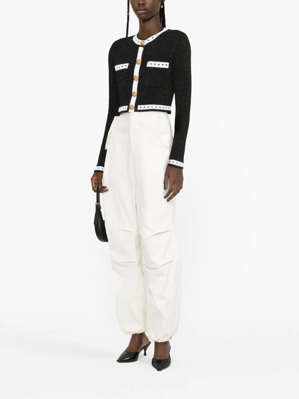 Balmain long-sleeve button-fastening cardigan - Zwart