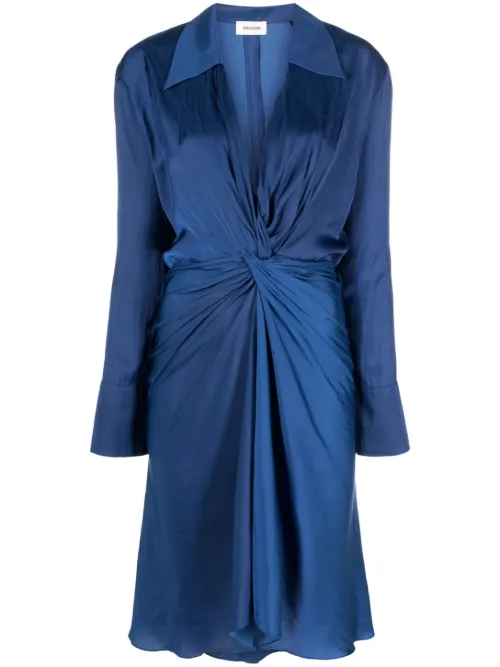 Robe mi-longue Rozo à col v - Zadig&Voltaire - Modalova