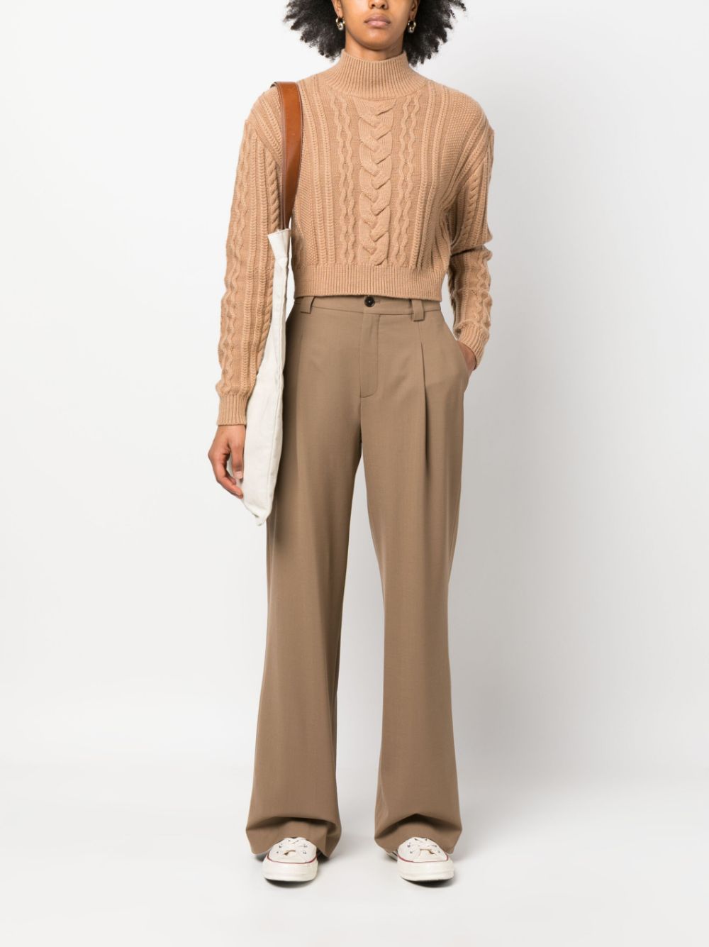 Shop Closed Brooks Straight-leg Trousers In Brown