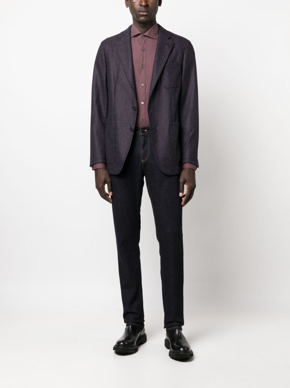 Canali single-breasted blazer - Paars