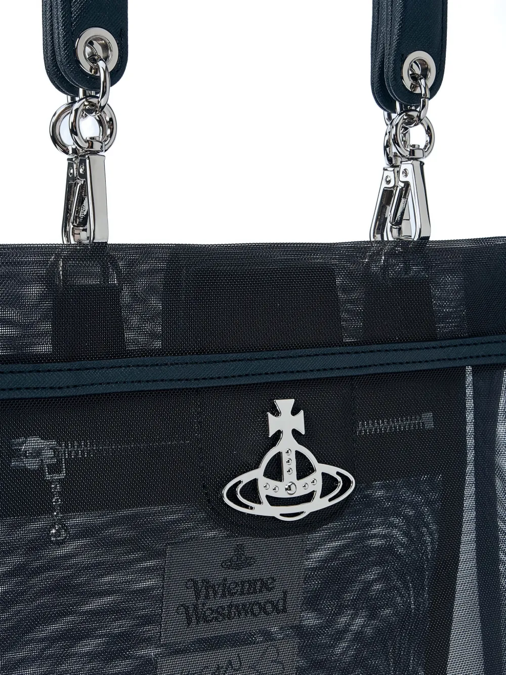 Vivienne Westwood Orb shopper met mesh Zwart