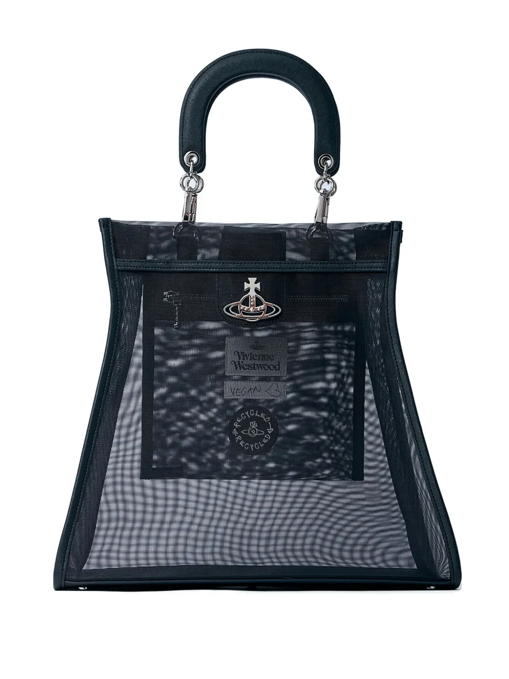 Vivienne Westwood orb mesh tote bag Zwart