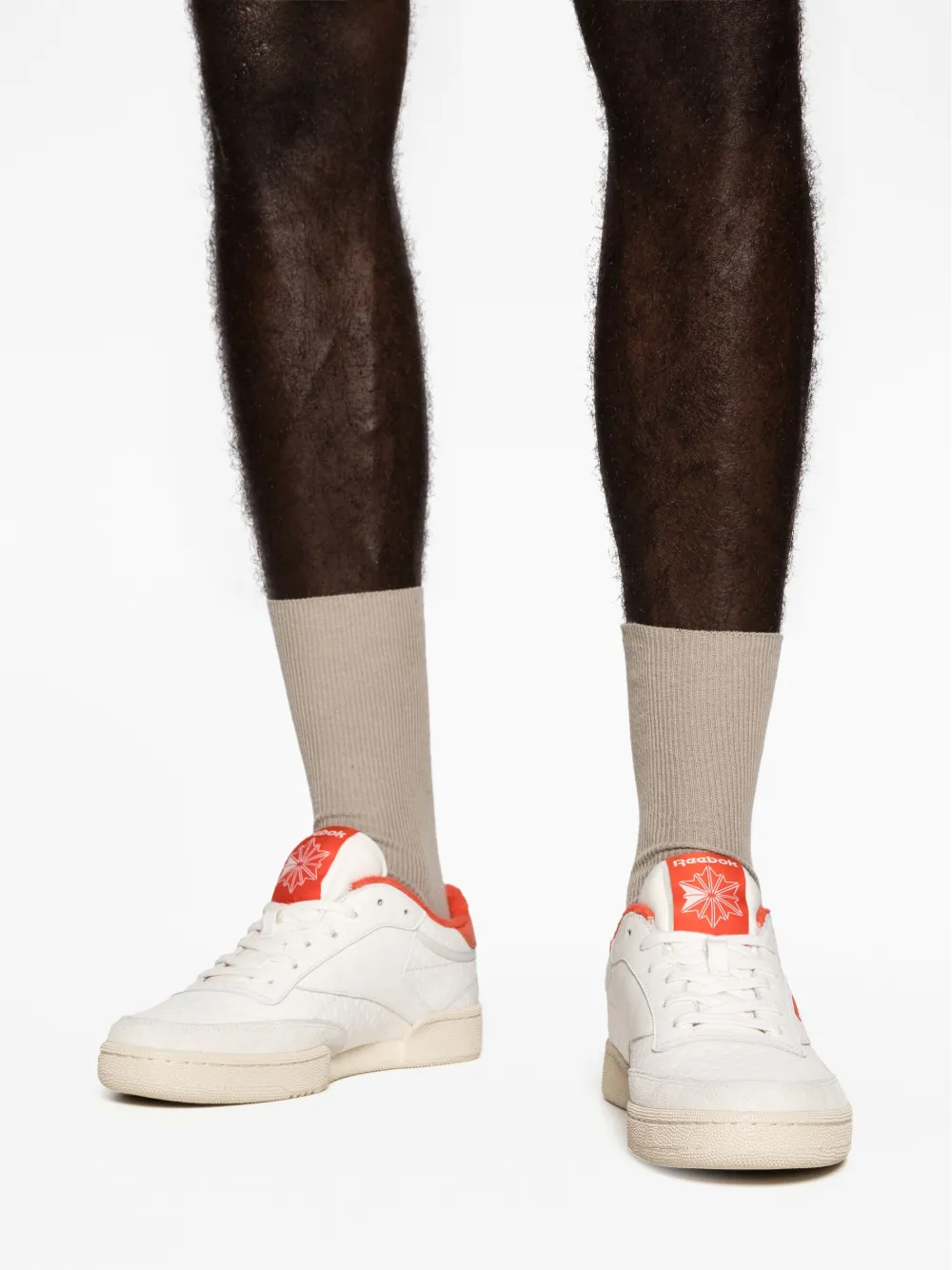 Club C Embossed Leather Sneakers