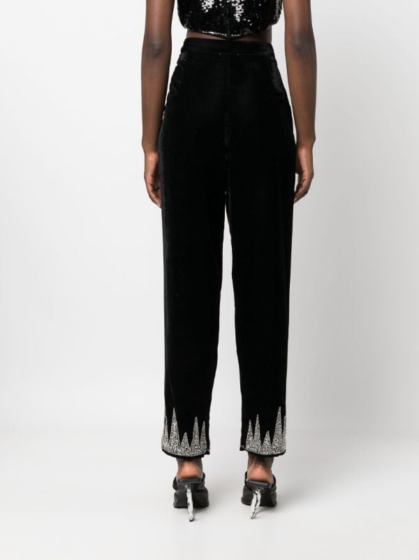 High-Waisted OG Straight Velvet Pants for Women