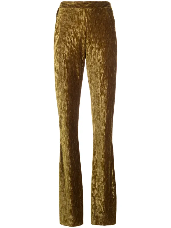 Gold store velvet trousers