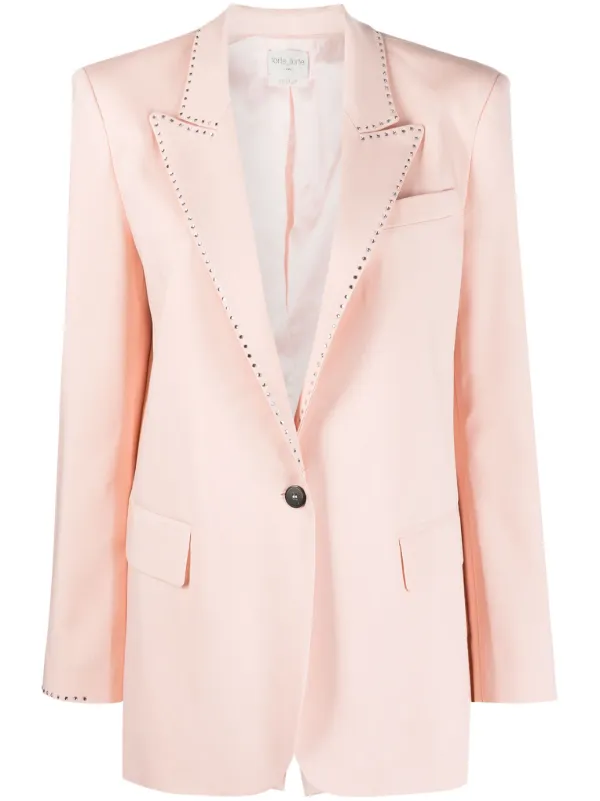 ジャケット FORTE FORTE Women Jackets 13818 PESCO Pink Ayse Pink Faux Leather Jacket – FINESSE