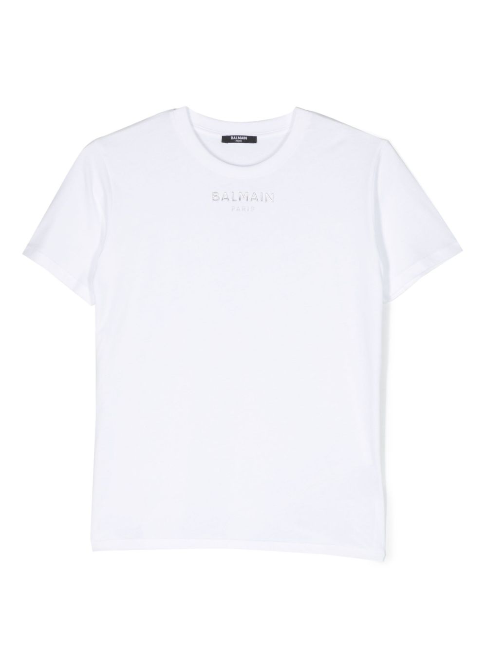 Balmain Kids logo-print cotton T-shirt - White