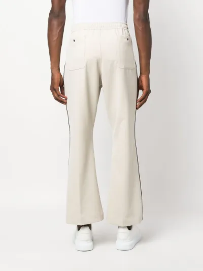 Needles Piping logo-embroidered flared track pants neutrals | MODES