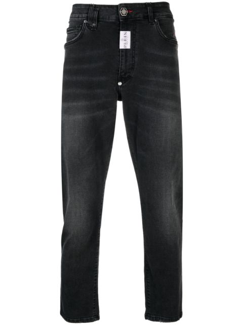 Philipp Plein logo-patch straight-leg jeans Men