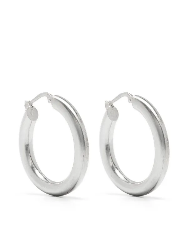 Jil Sander フープピアス | シルバートーン | FARFETCH JP