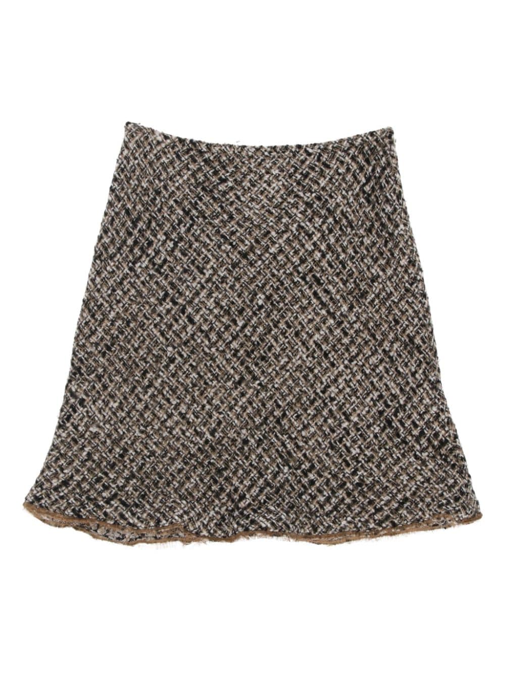 Prada Pre-Owned 2000s tweed skirt - Zwart