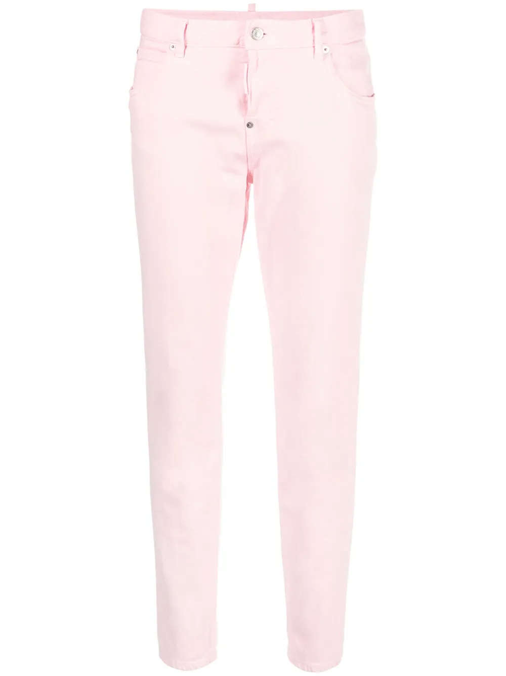 Dsquared2 White Bull Slim-leg Jeans In Pink