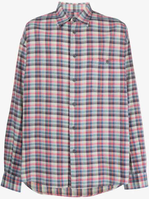 Missoni Pre-Owned 1990's 타탄 체크 셔츠 