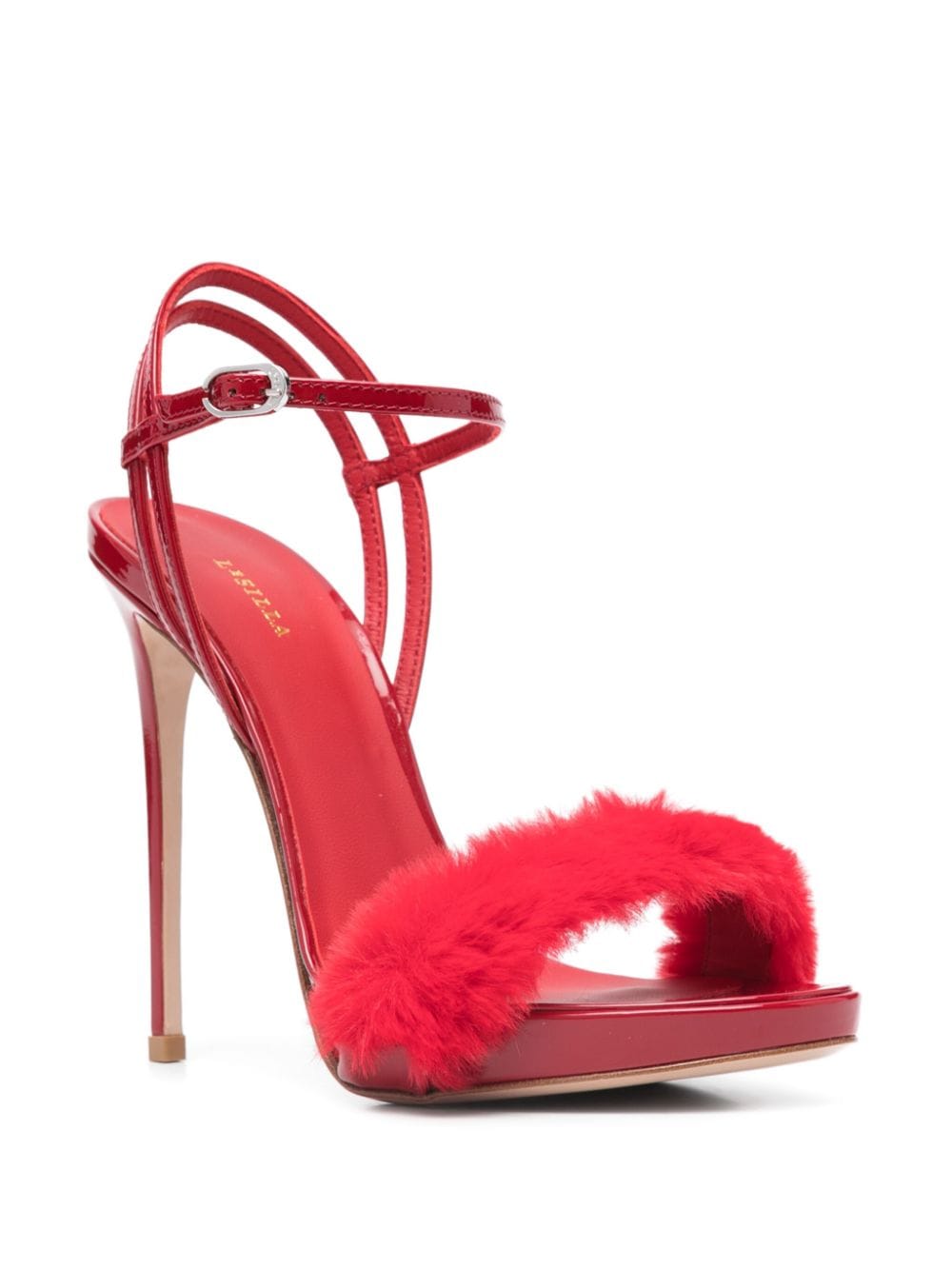 Shop Le Silla Gwen 130mm Leather Sandals In Red