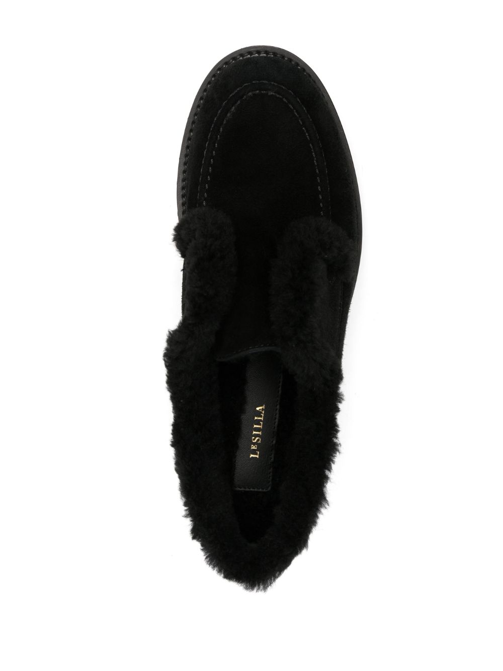 Le Silla Yacht shearling-lining suede loafers Women