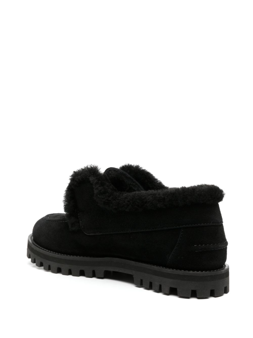 Le Silla Yacht shearling-lining suede loafers Women